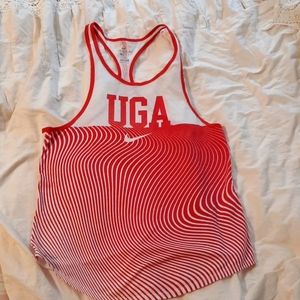 Womens athletic fit track style top UGA Nike Bulldogs